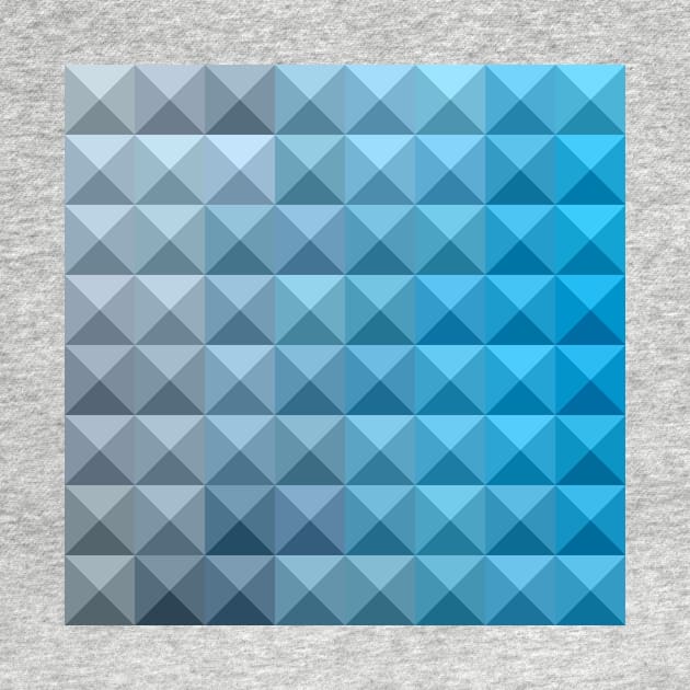 Bright Cerulean Blue Abstract Low Polygon Background by retrovectors